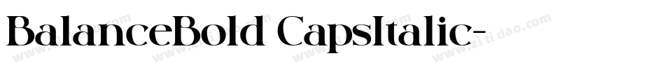 BalanceBold CapsItalic字体转换